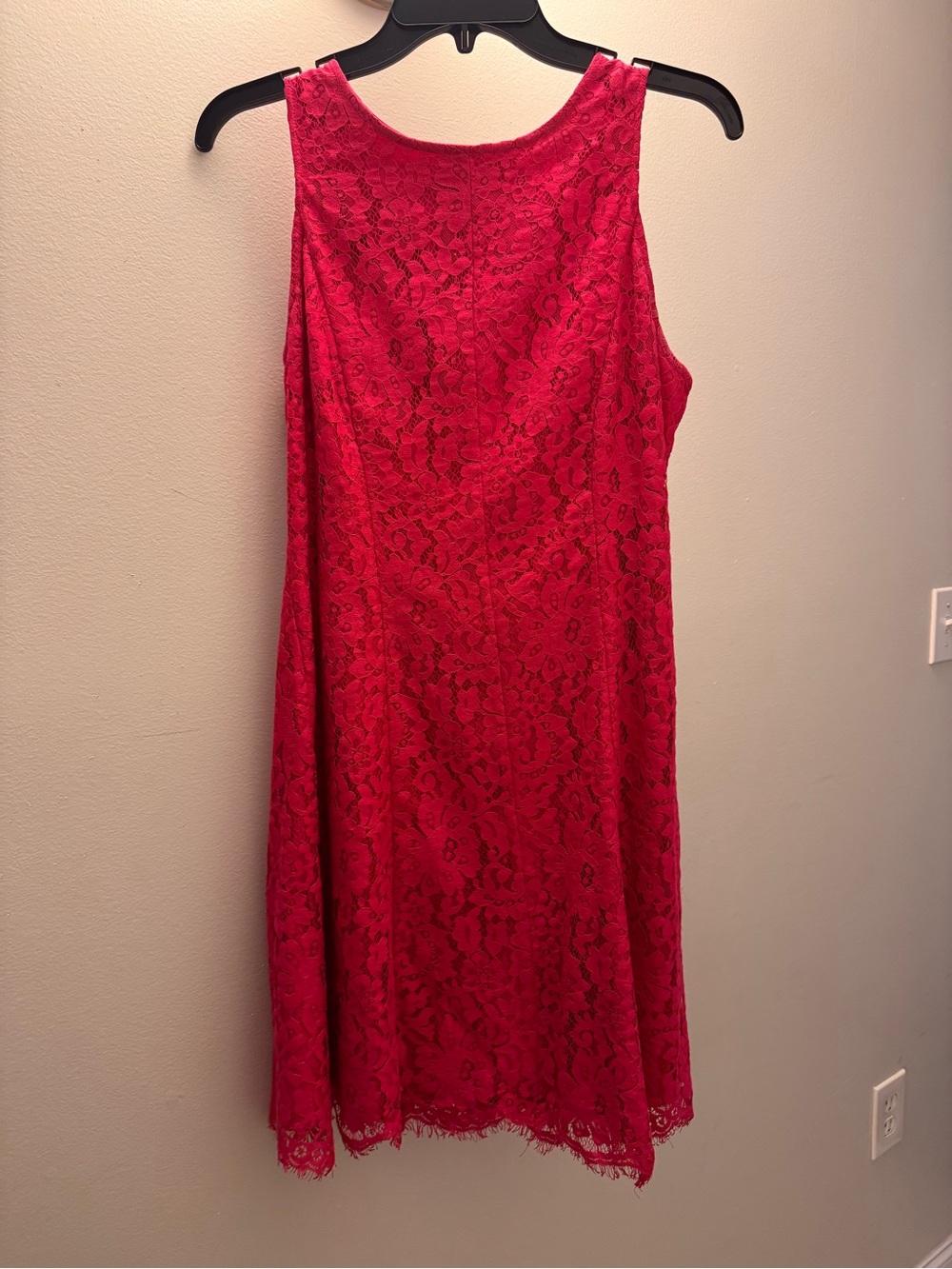 Kensie Bright Pink Lace Sleeveless Mini Dress